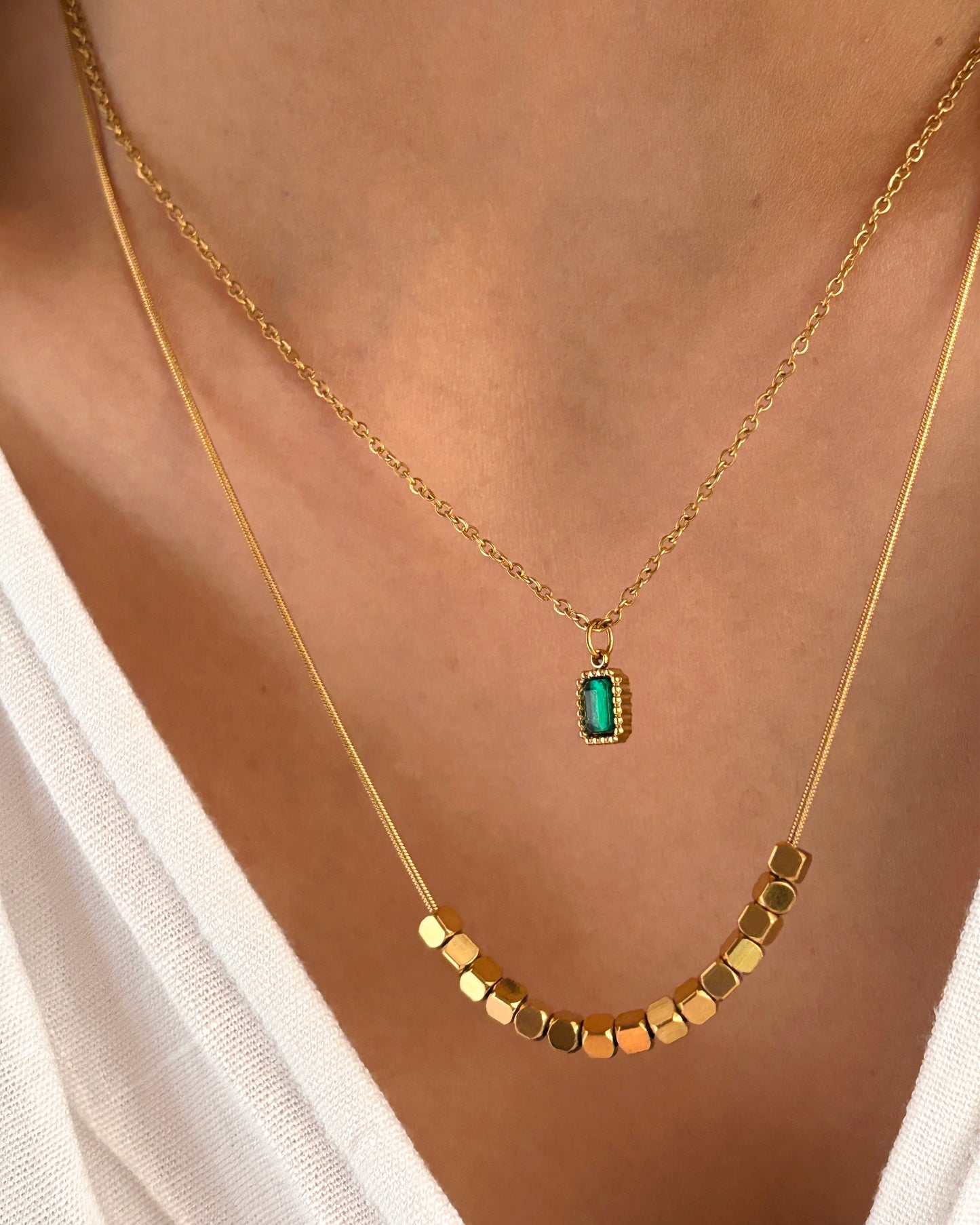 Emerald Layered Necklace