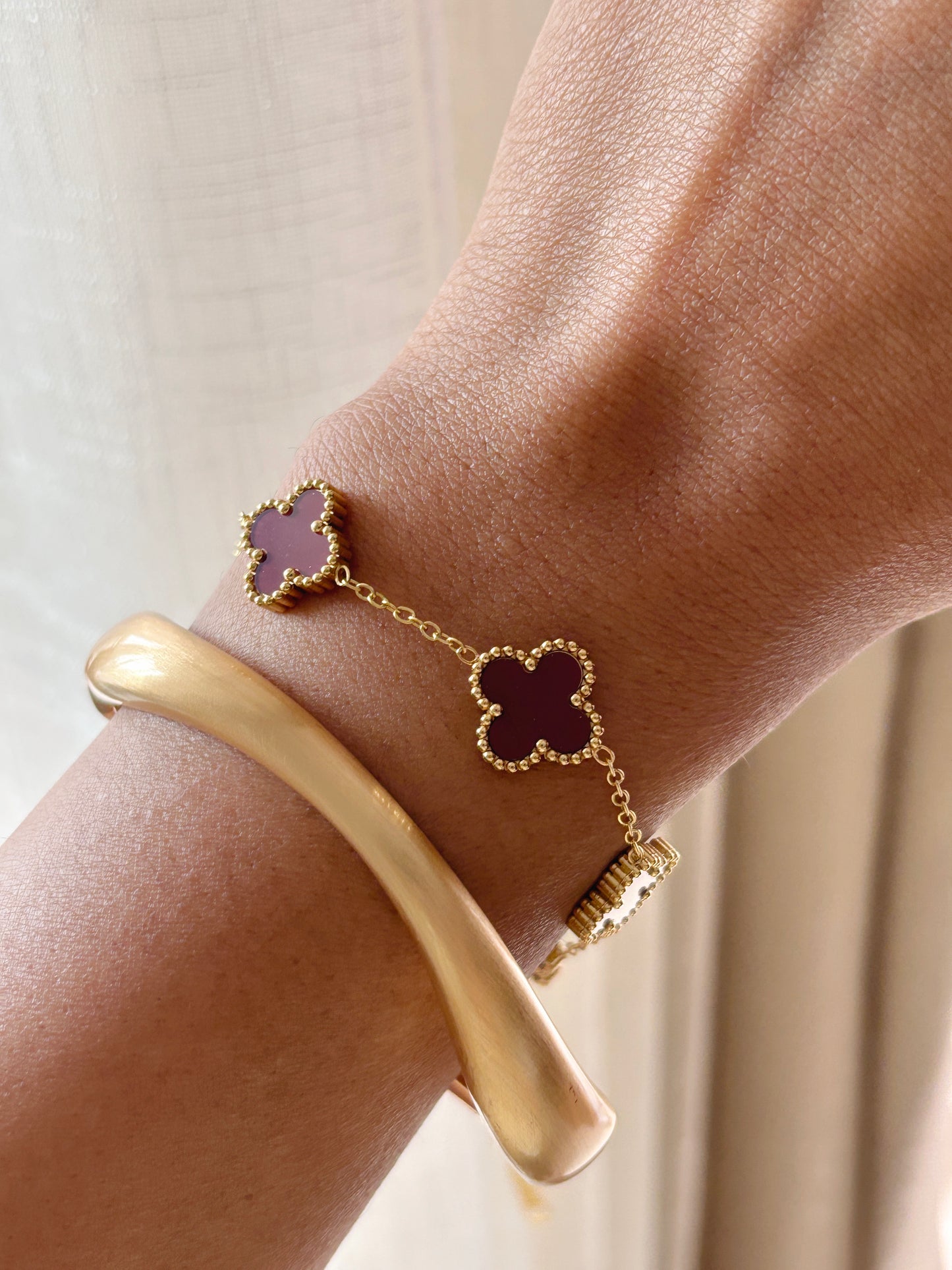 Autumn Clover Bracelet