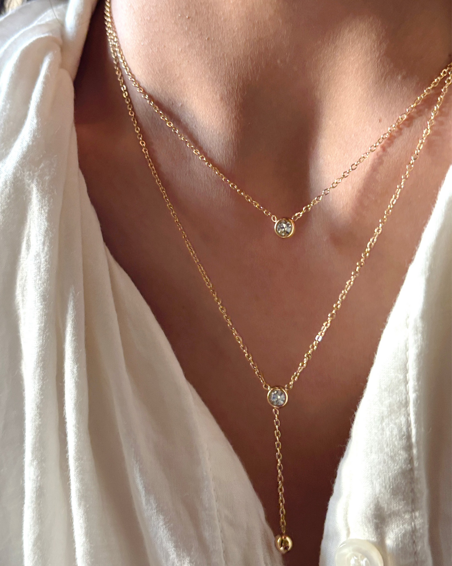Gracie Diamond Tie Necklace