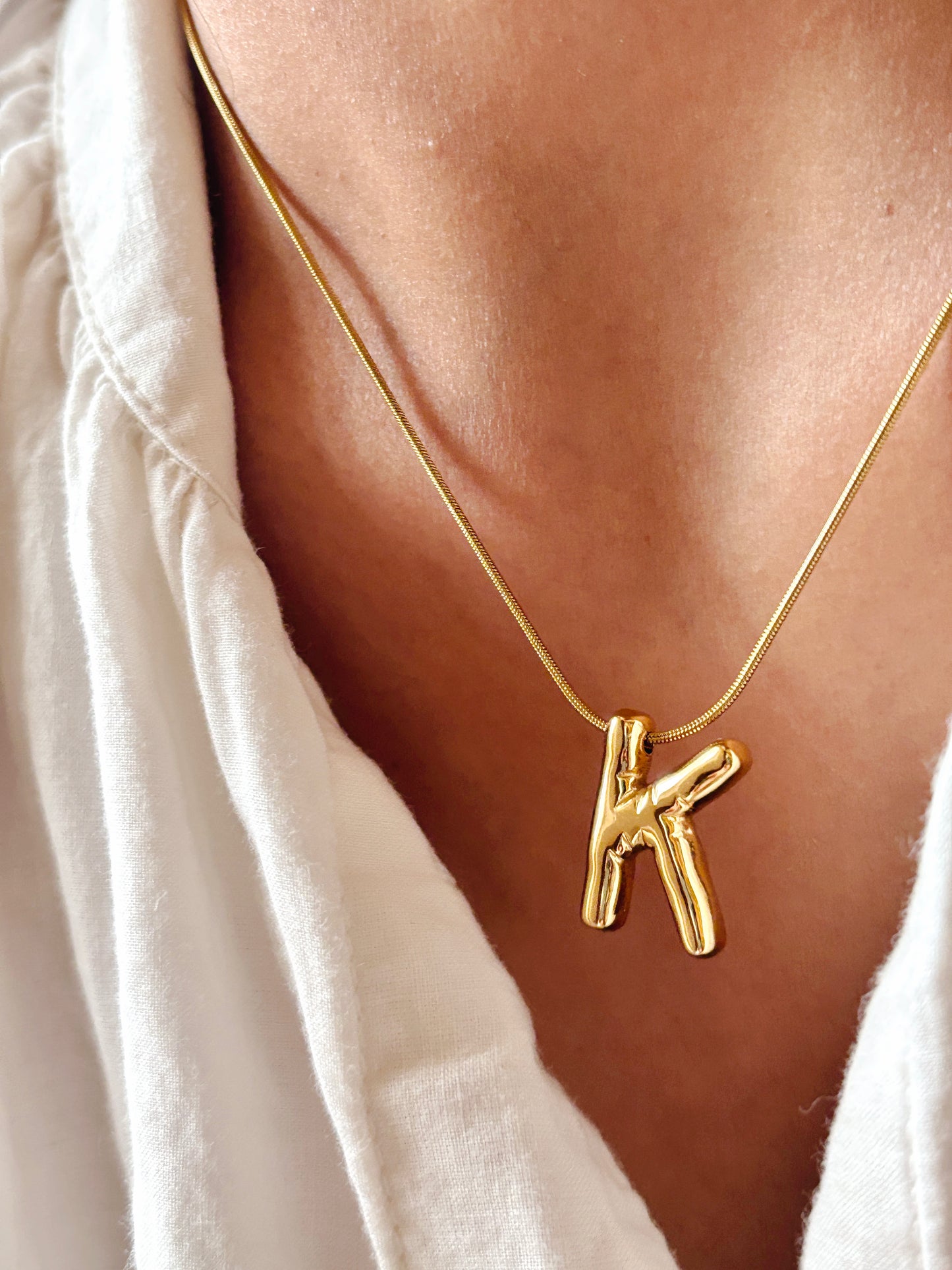 Balloon Initial Necklace