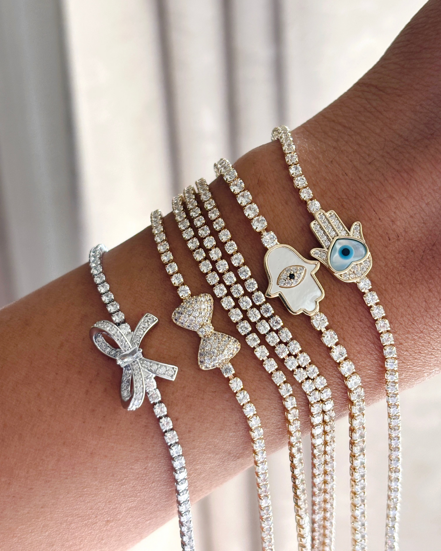 Silvie Bow Tennis Bracelet