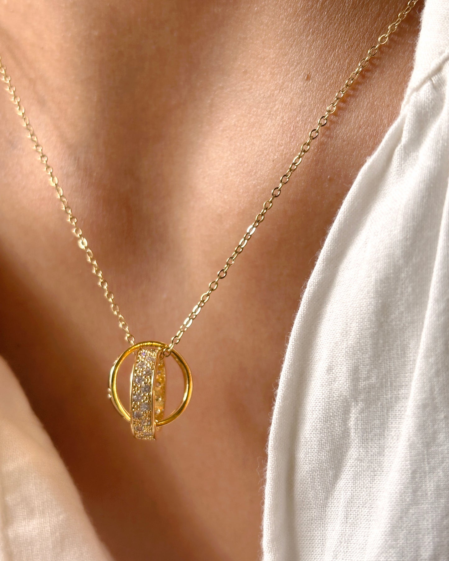 Diamond Love Ring Necklace