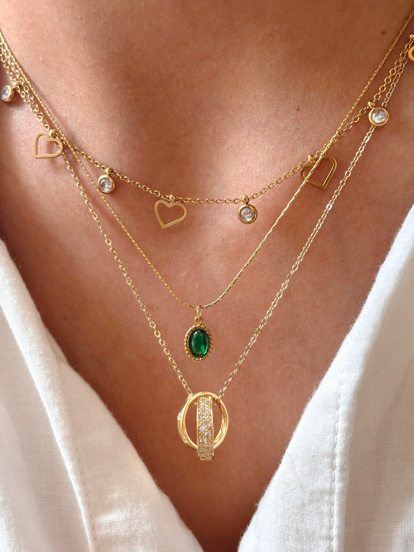 Emerald Dainty Pendent