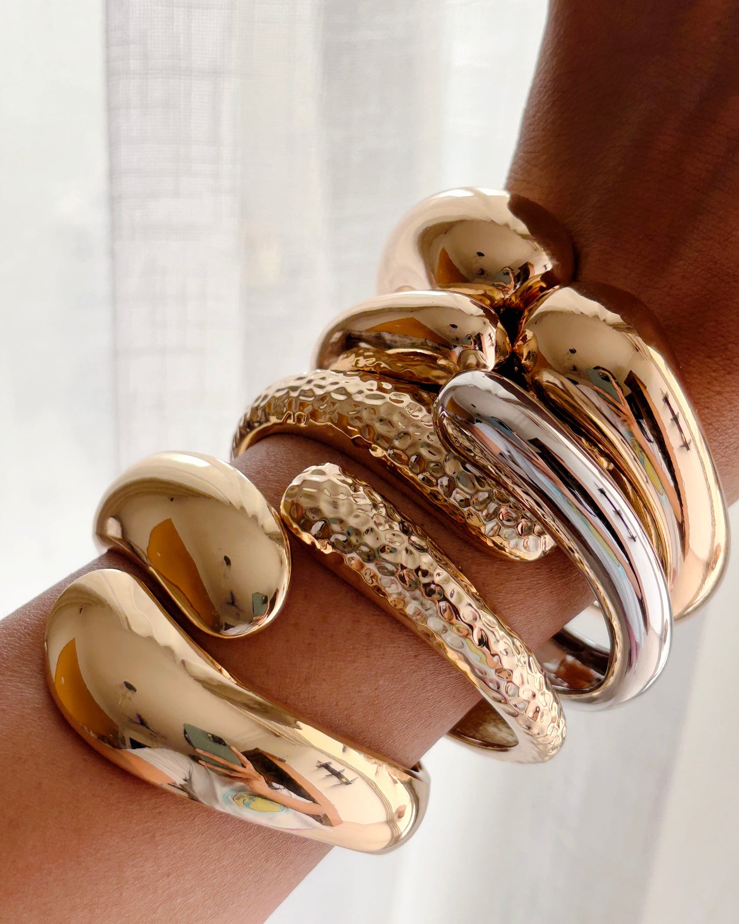 Hammered Gold Statement Cuff