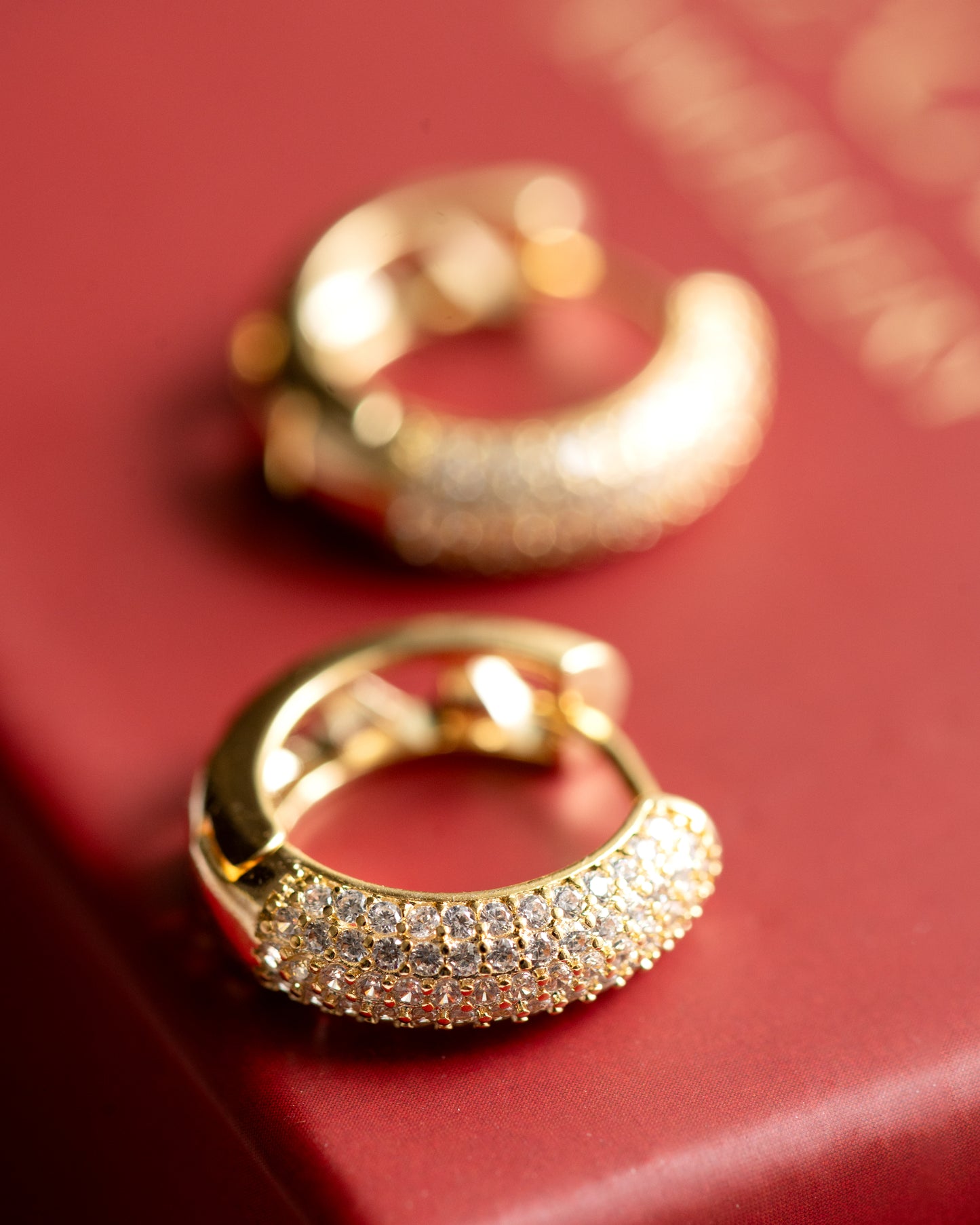 Diamond Studded hoops