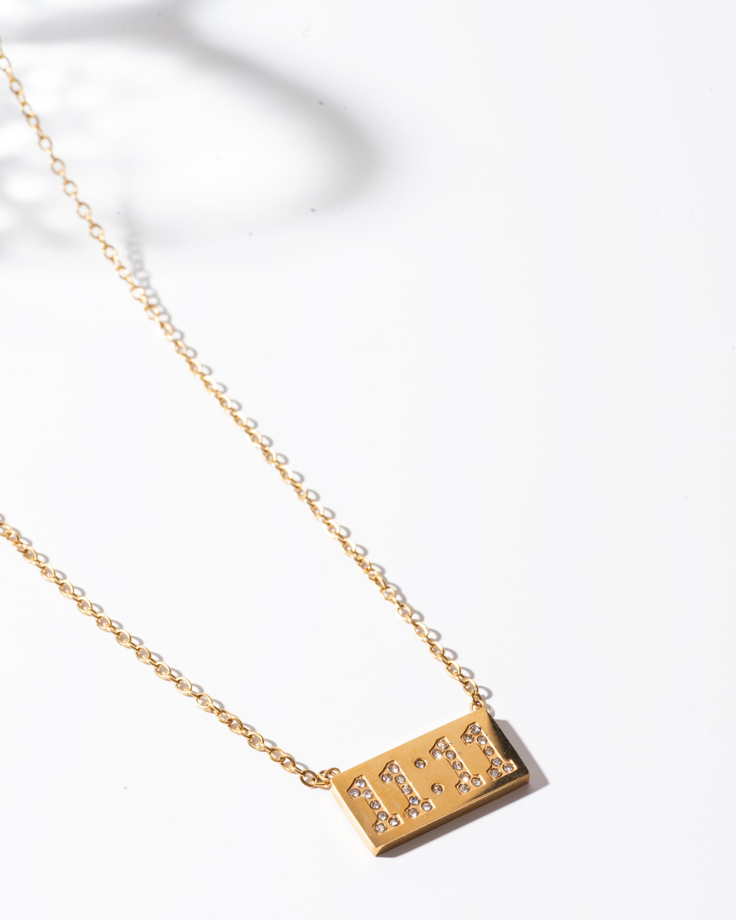 Diamond Studded 11:11 Necklace
