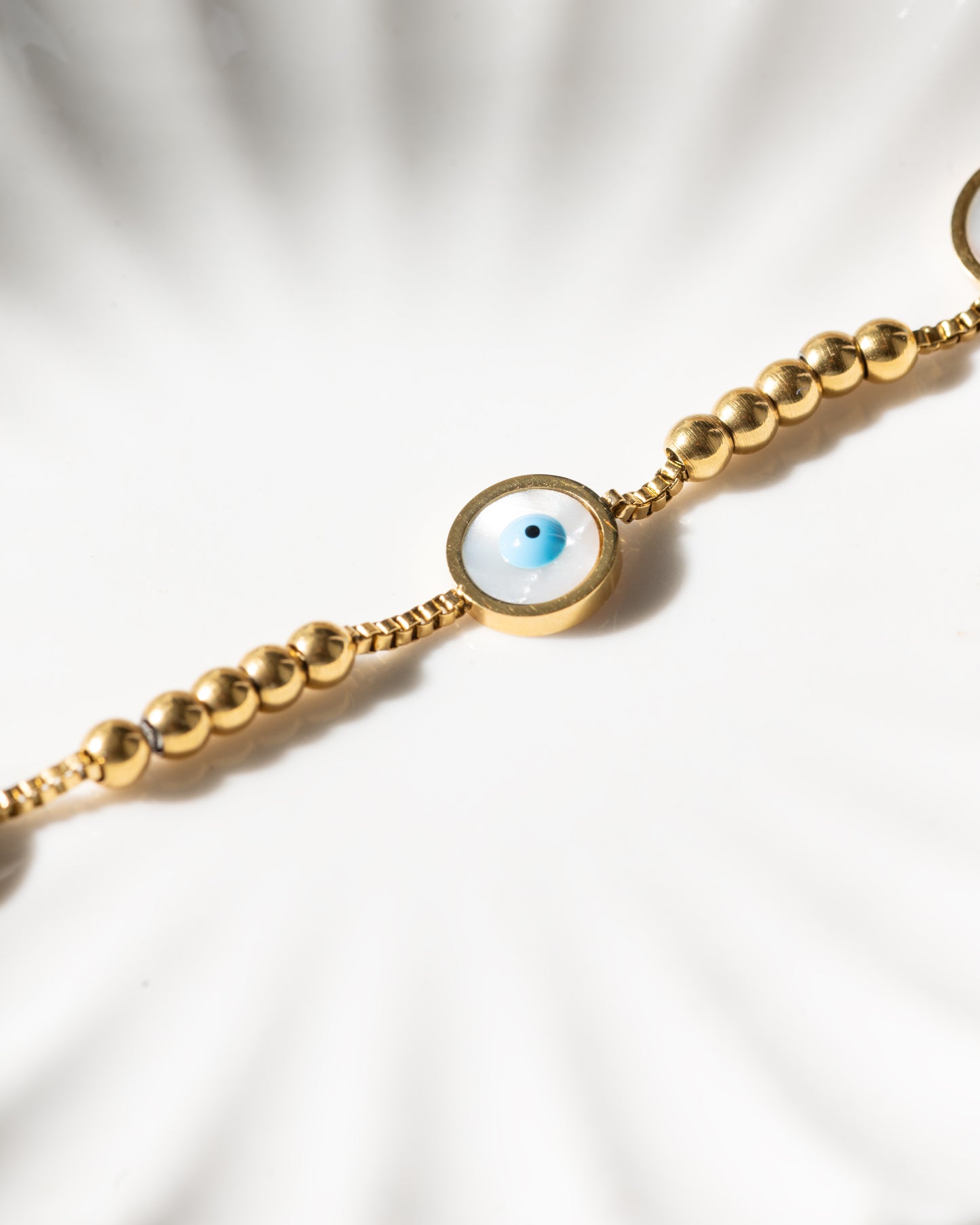 Evil Eye Button Bracelet