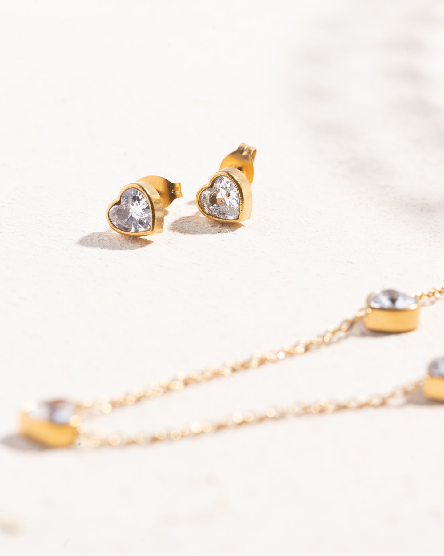 Noora Chain Necklace Earrings Combo