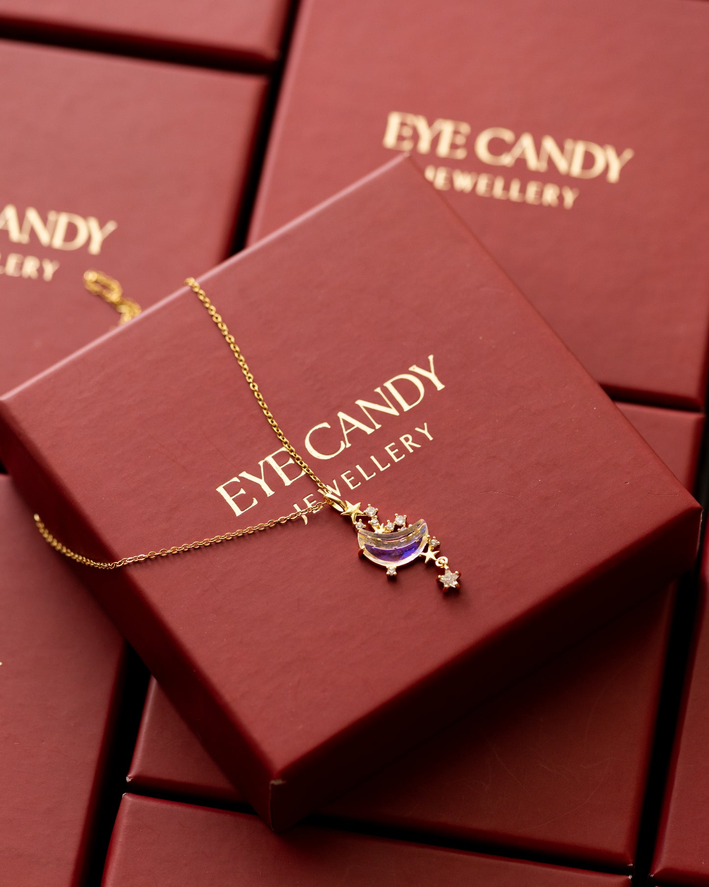 Diamond Studded Luna Charm