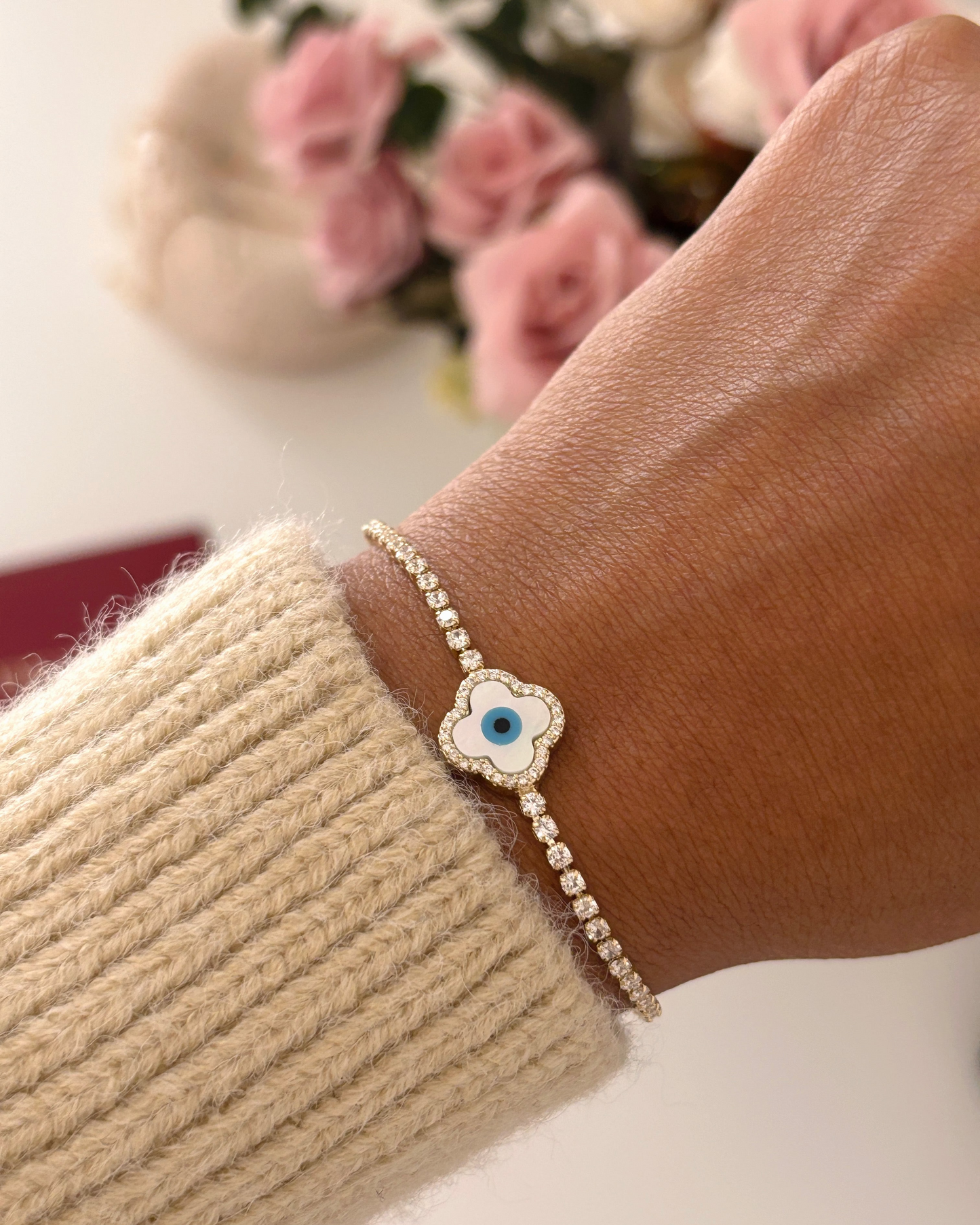 Evil Eye Clover Bracelet