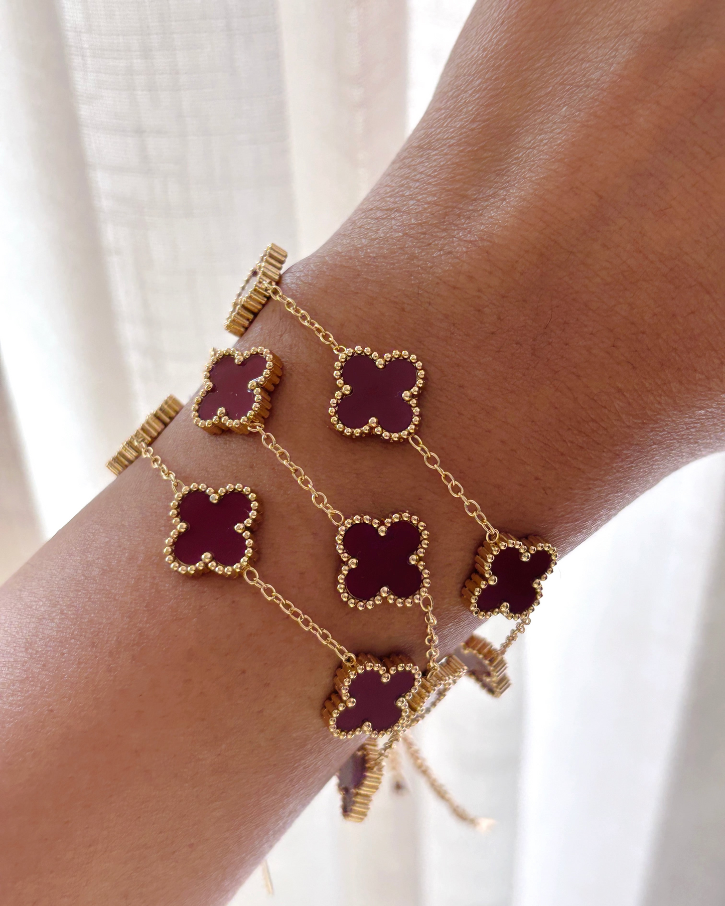 Autumn Clover Bracelet