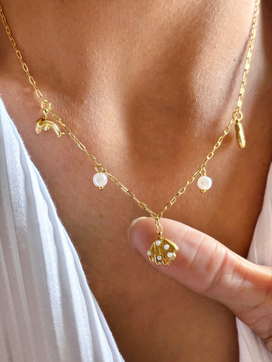 Pearlie Charm Necklace