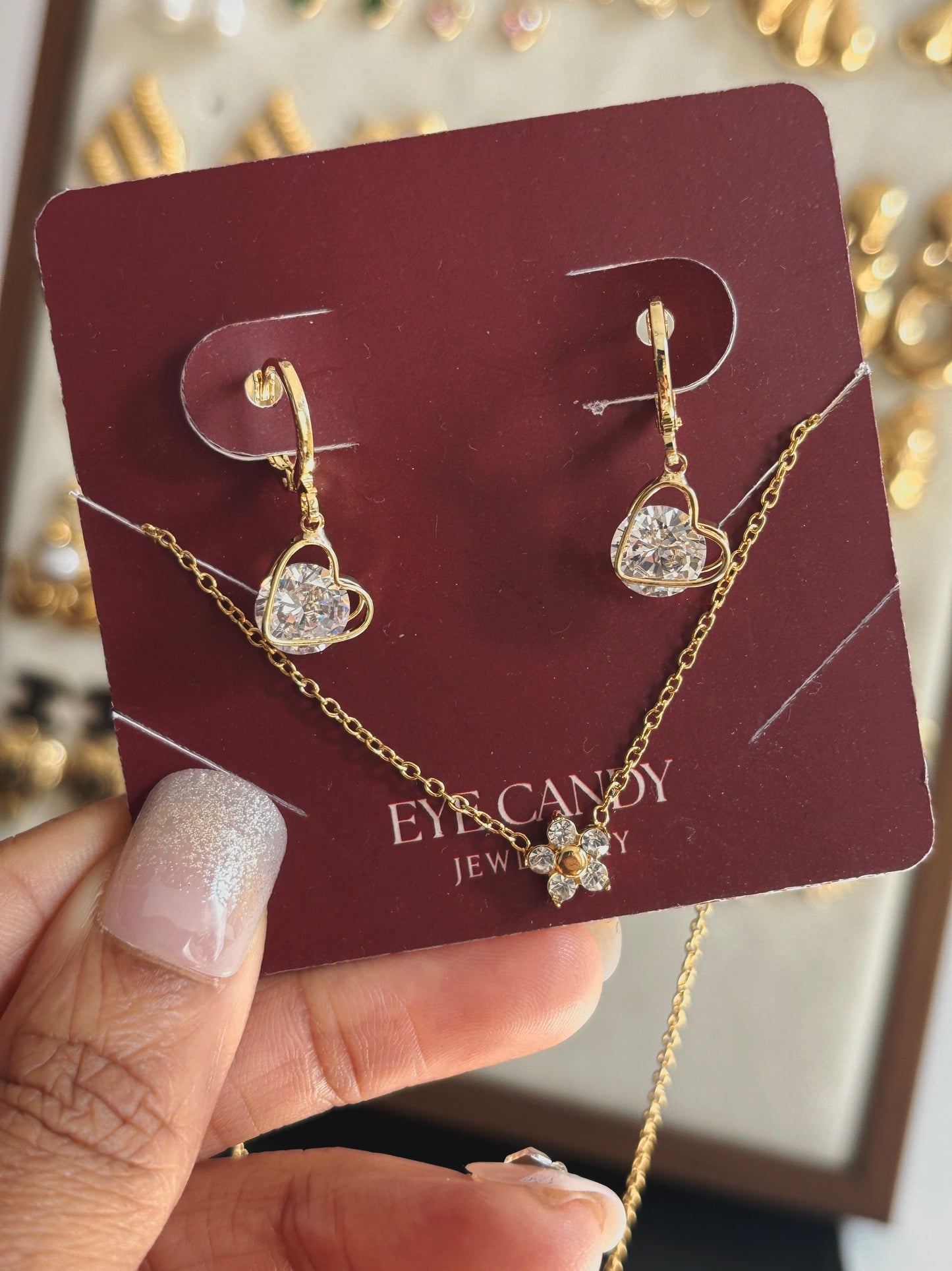 Dangling Heart Drop + Rachel