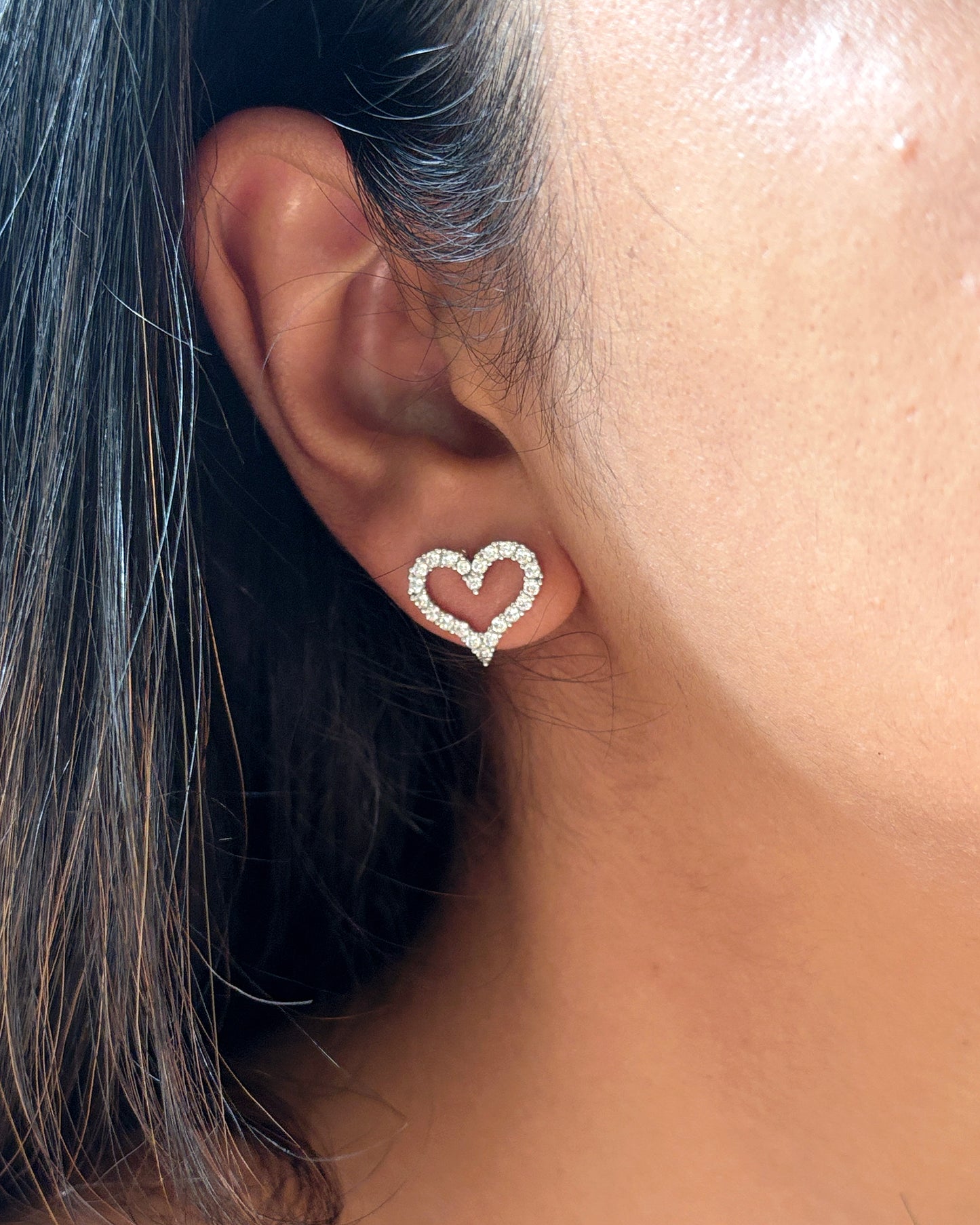Silver Diamond Heart