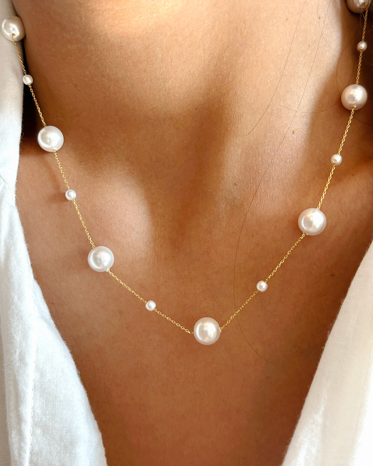 Round Pearl Necklace