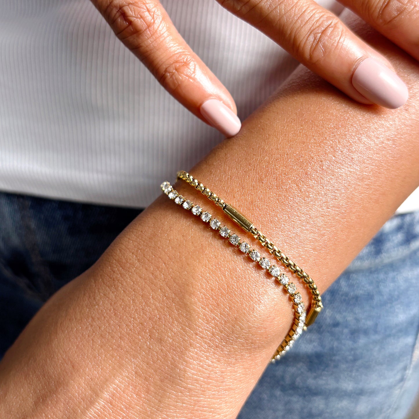 Layered Tennis Bracelet