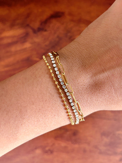Tennis stack bracelet