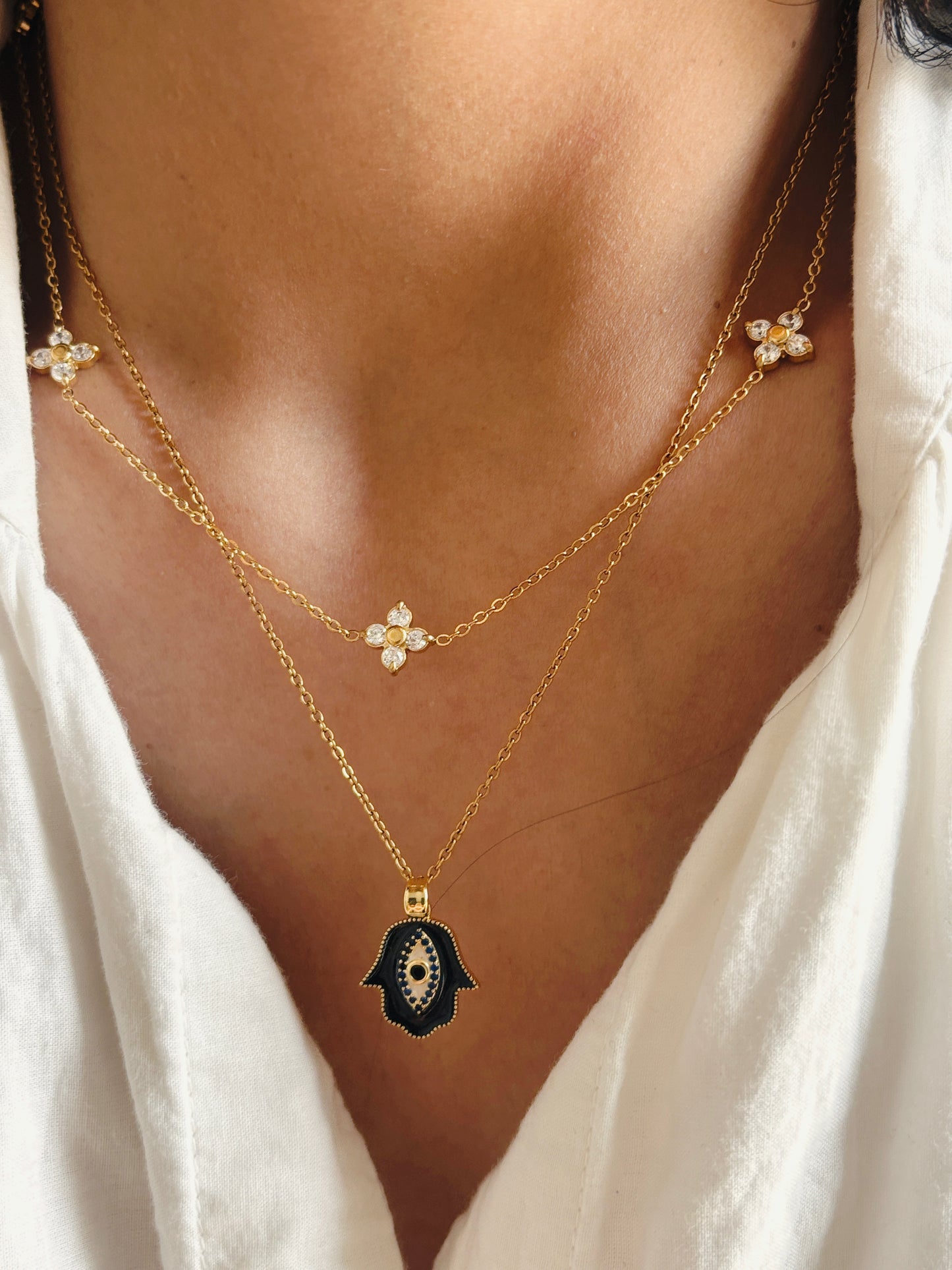 Enamel Padma Pendant