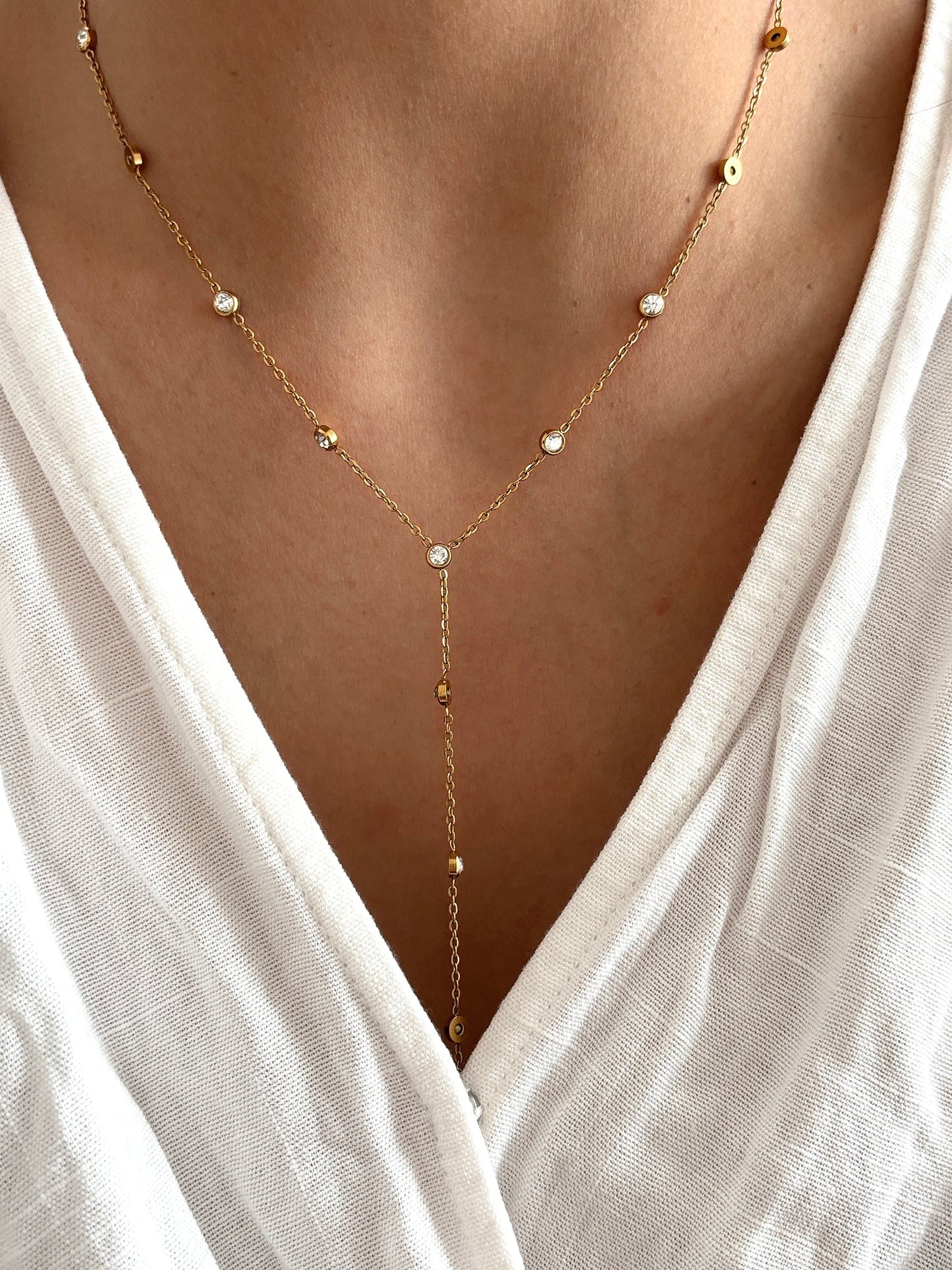 Gracie Tie Diamond Necklace