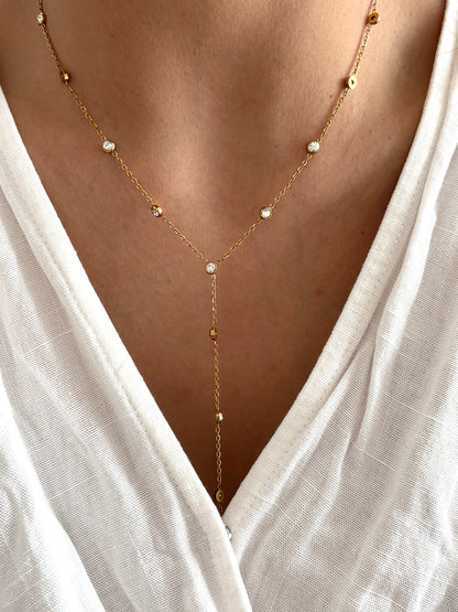 Gracie Tie Diamond Necklace