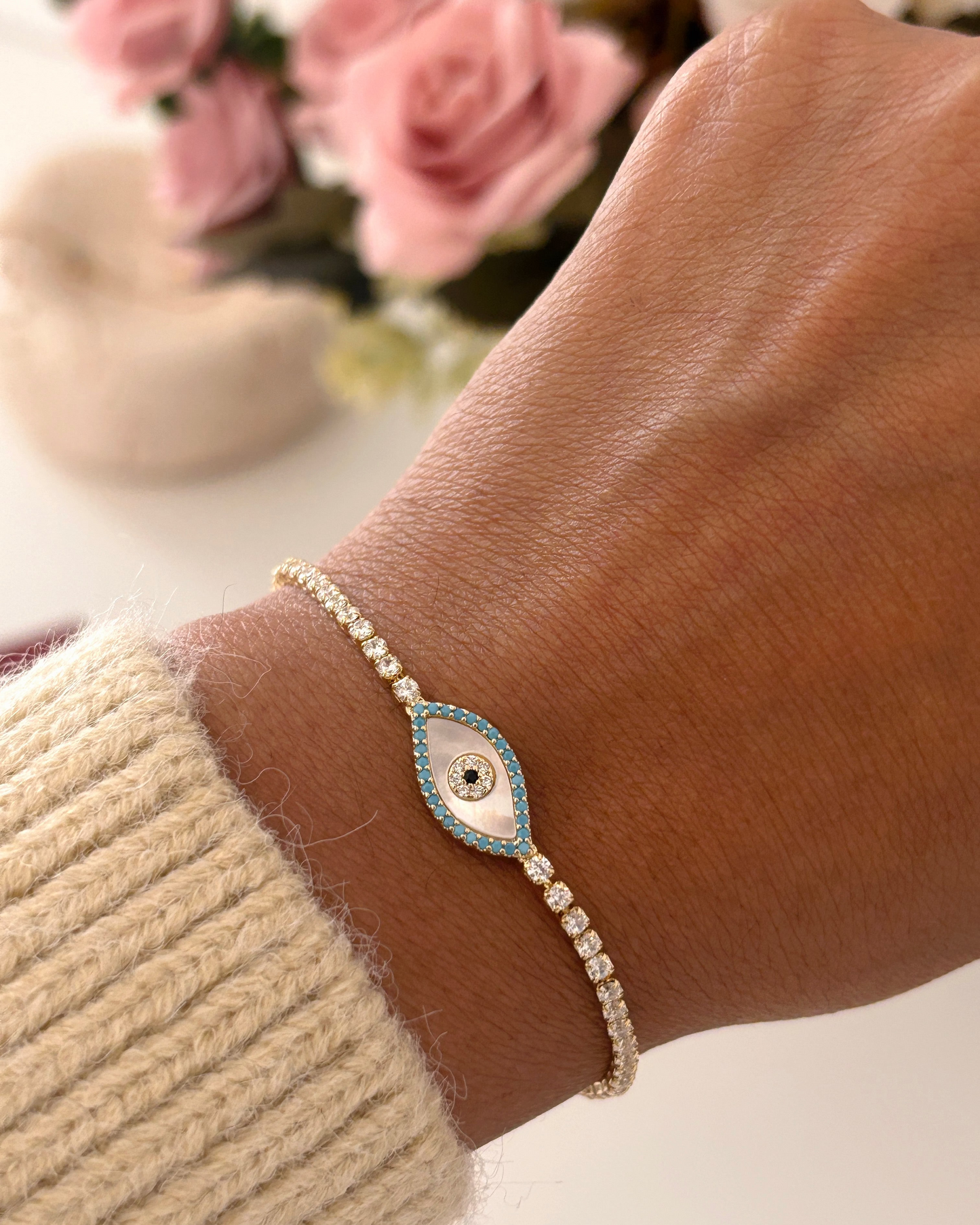 Evil Eye Turquoise Studded