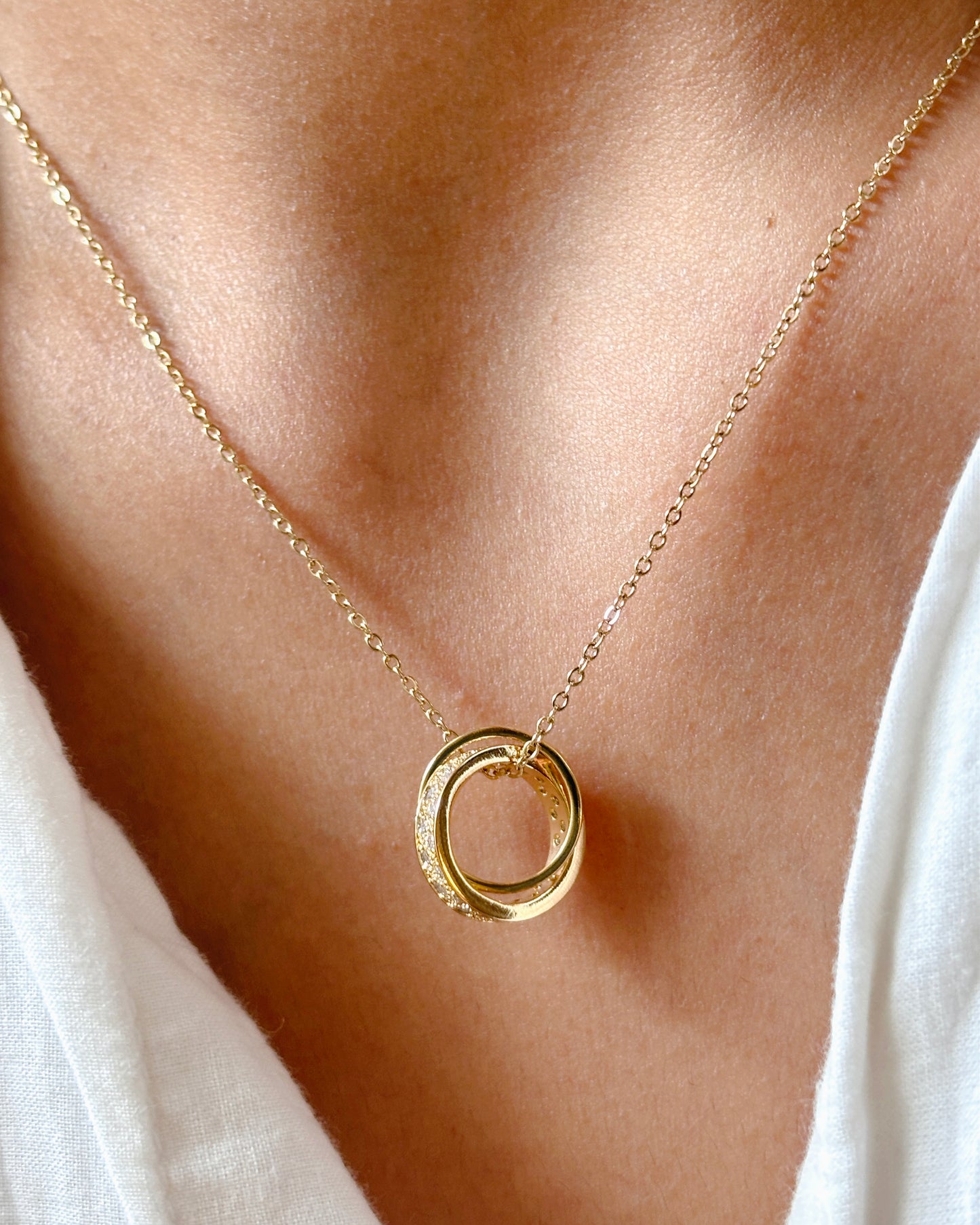 Diamond Love Ring Necklace