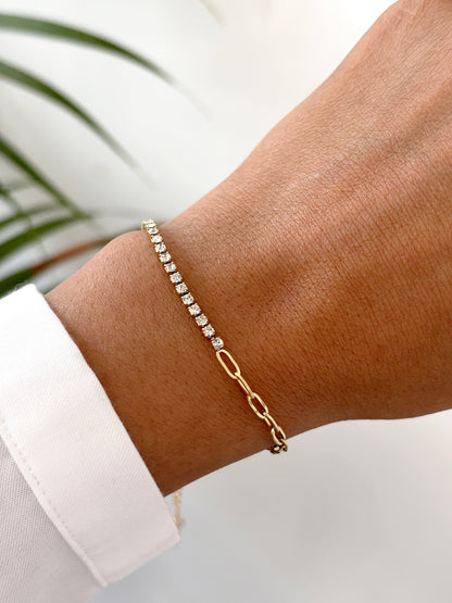 Paper Clip Tennis Bracelet