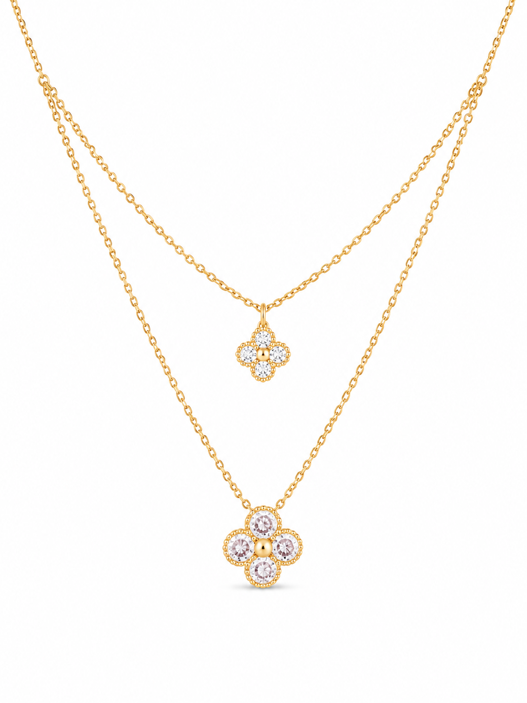 Double Layered Flora Necklace