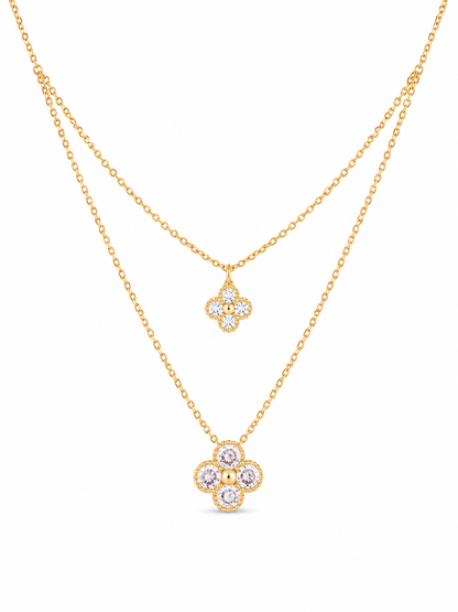 Double Layered Flora Necklace