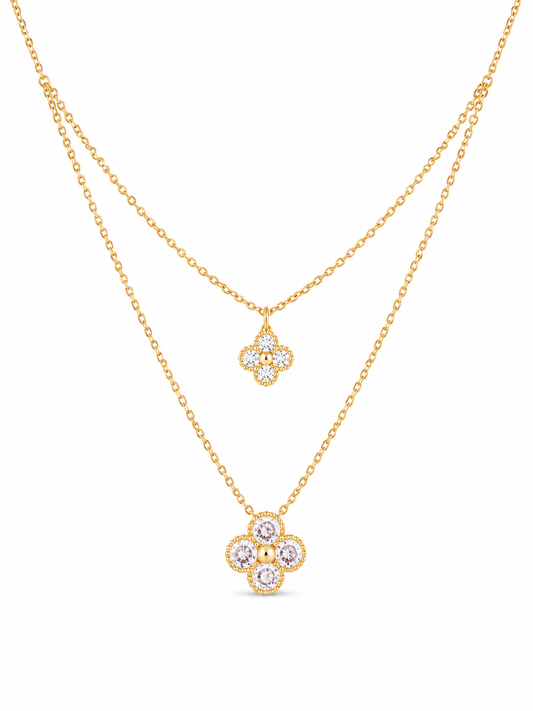 Double Layered Flora Necklace