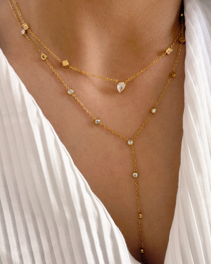 Gracie Tie Diamond Necklace
