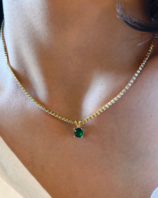 Emerald Icy Chain Necklace