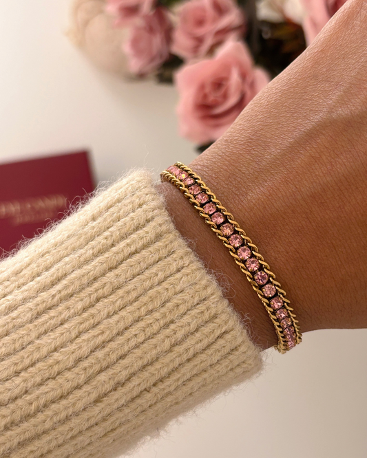 Pink Scarlet Diamond Bracelet