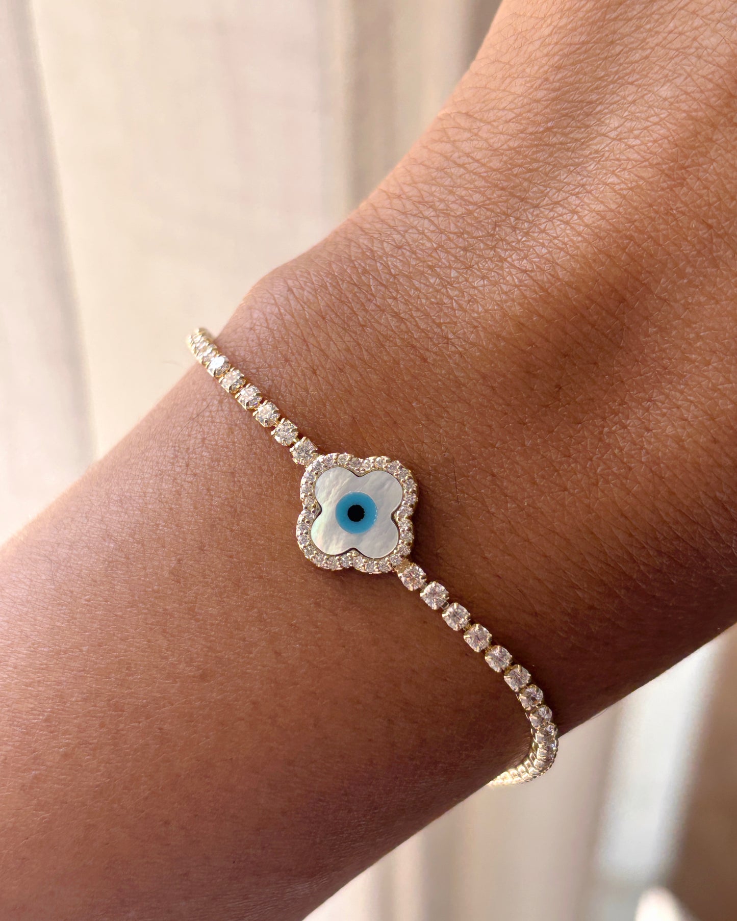 Evil Eye Clover Bracelet
