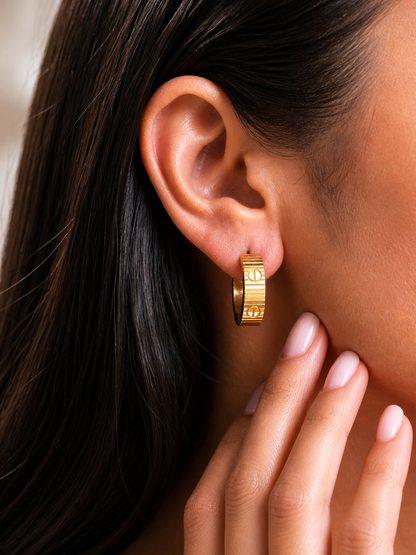 Textured Love Hoops