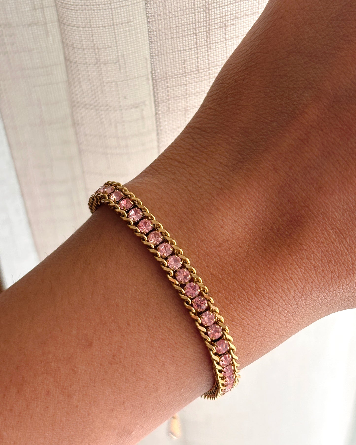 Pink Scarlet Diamond Bracelet