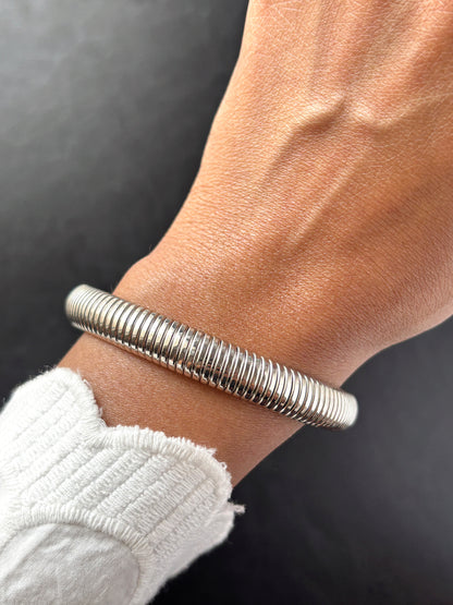 Flex Snake Stretchable Bracelet Silver