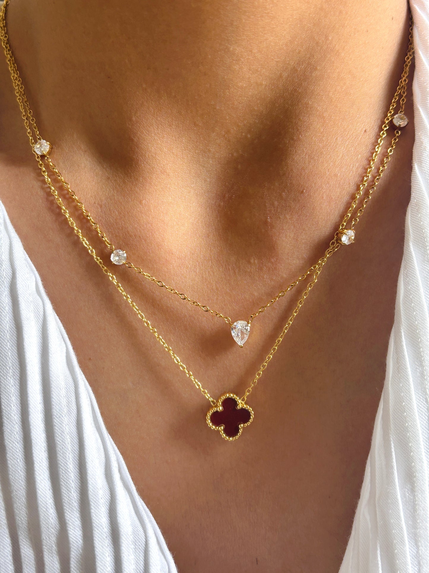 Autumn Clover Necklace