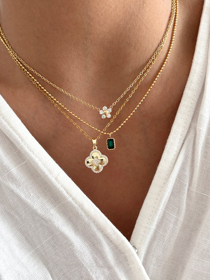 Dainty Emerald Necklace