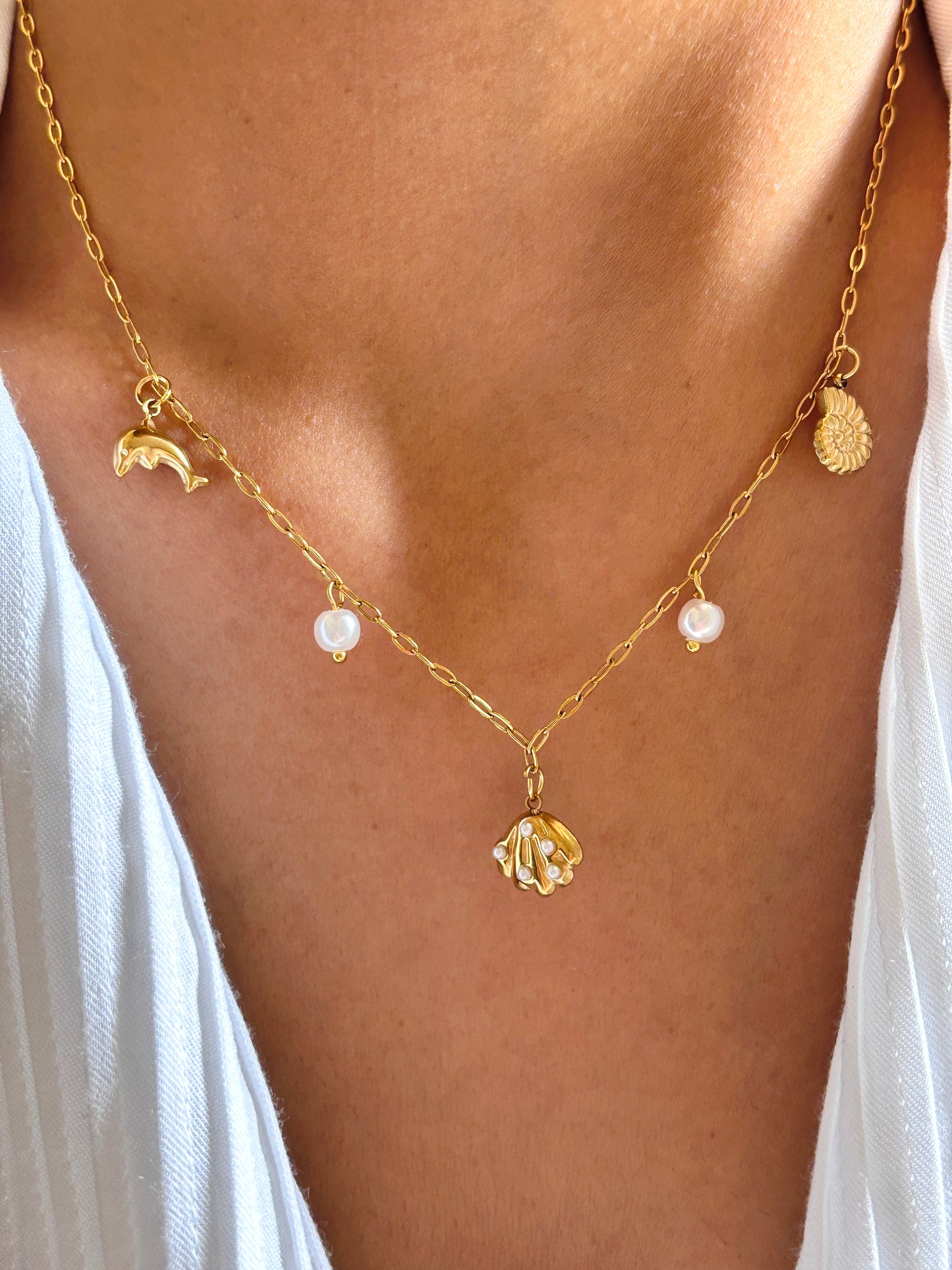 Pearlie Charm Necklace