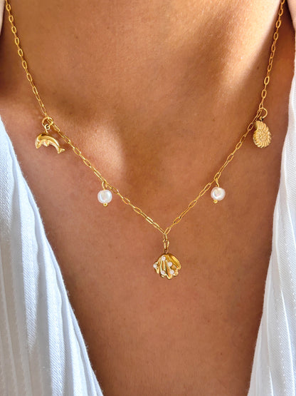 Pearlie Charm Necklace