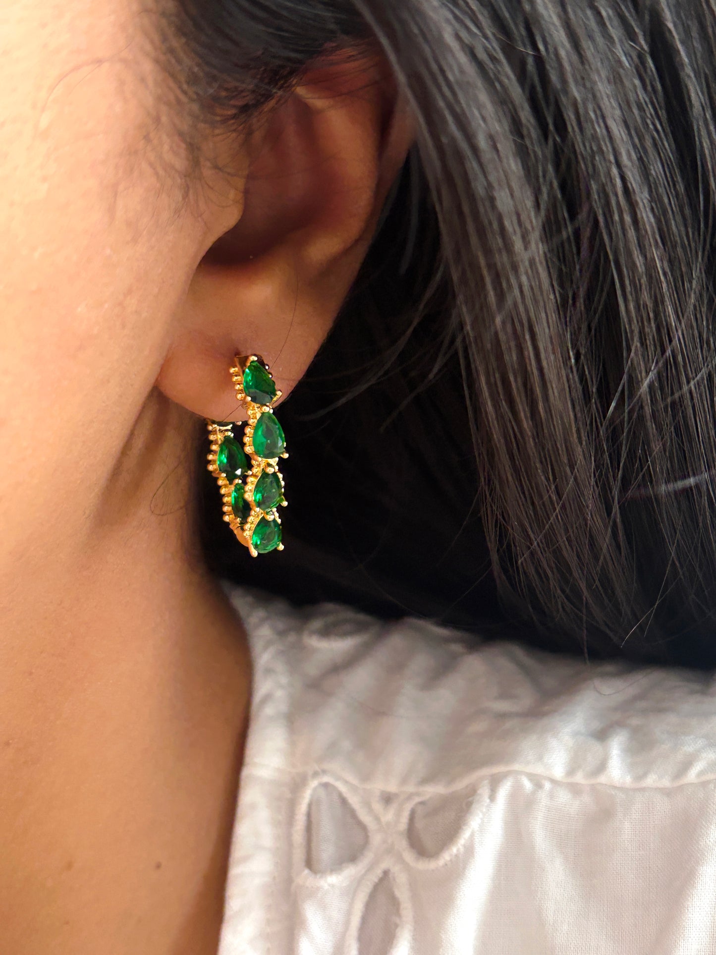 Emerald Hoops