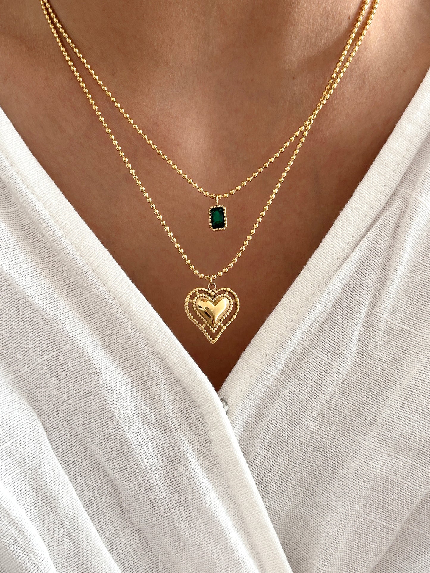 Dainty Emerald Necklace