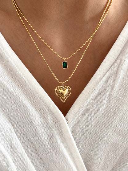 Dainty Emerald Necklace