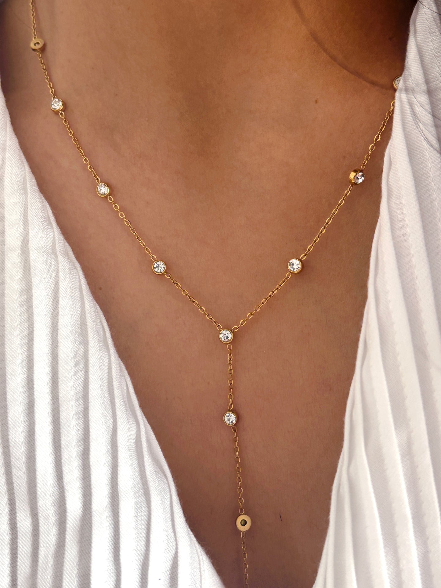 Gracie Tie Diamond Necklace
