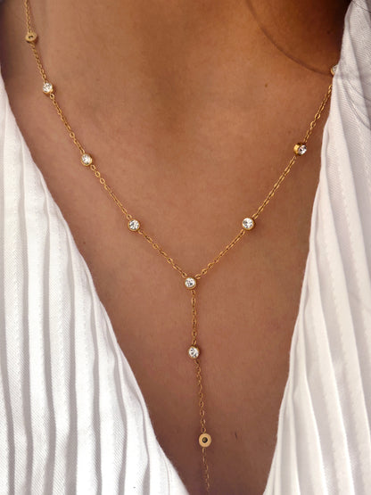 Gracie Tie Diamond Necklace