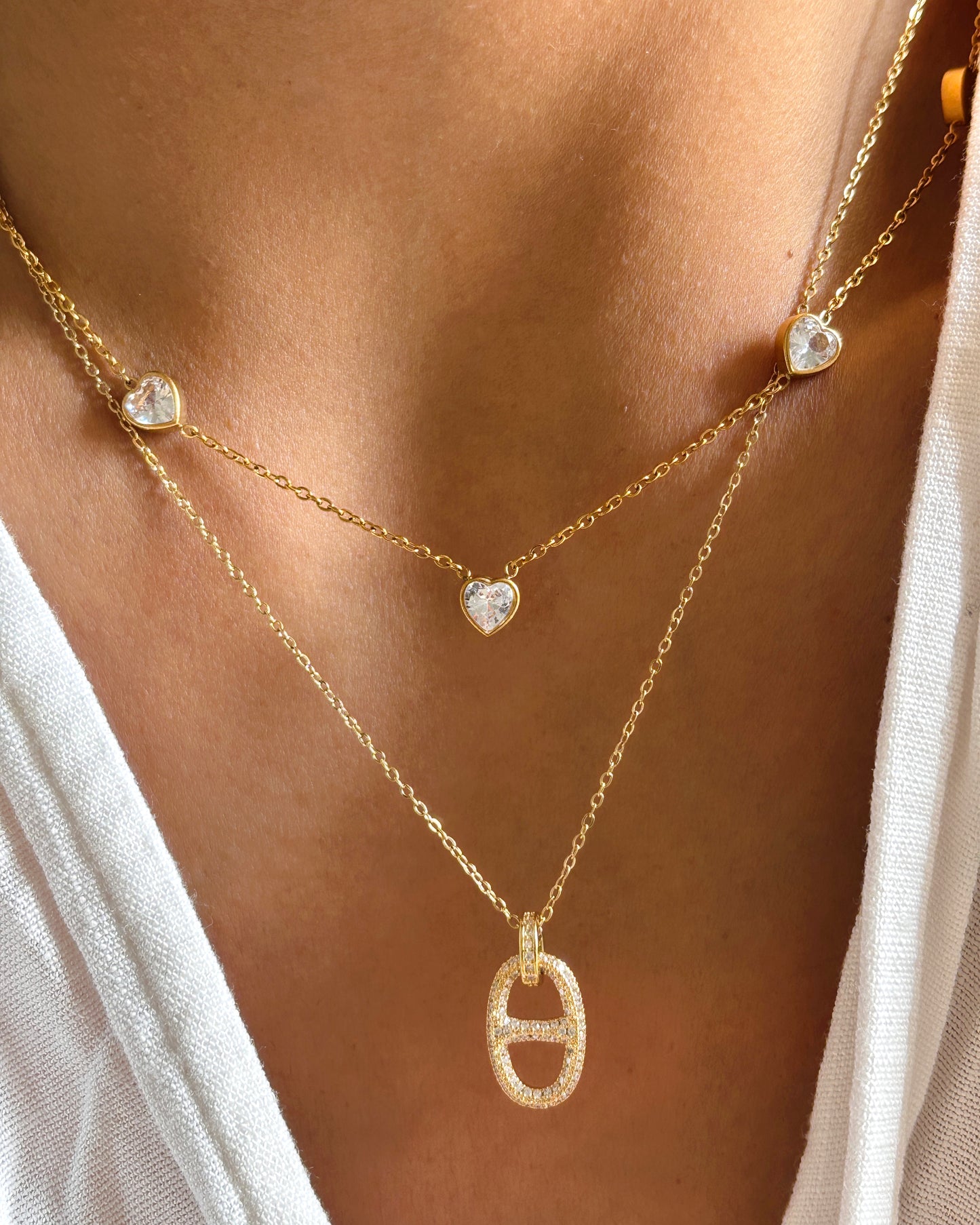 Diamond Link Drop necklace