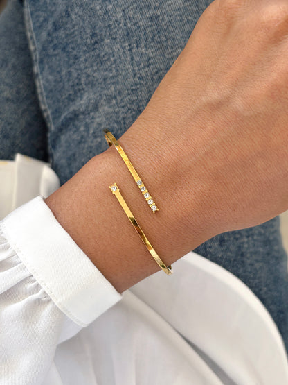 Sleek Diamond Cuff
