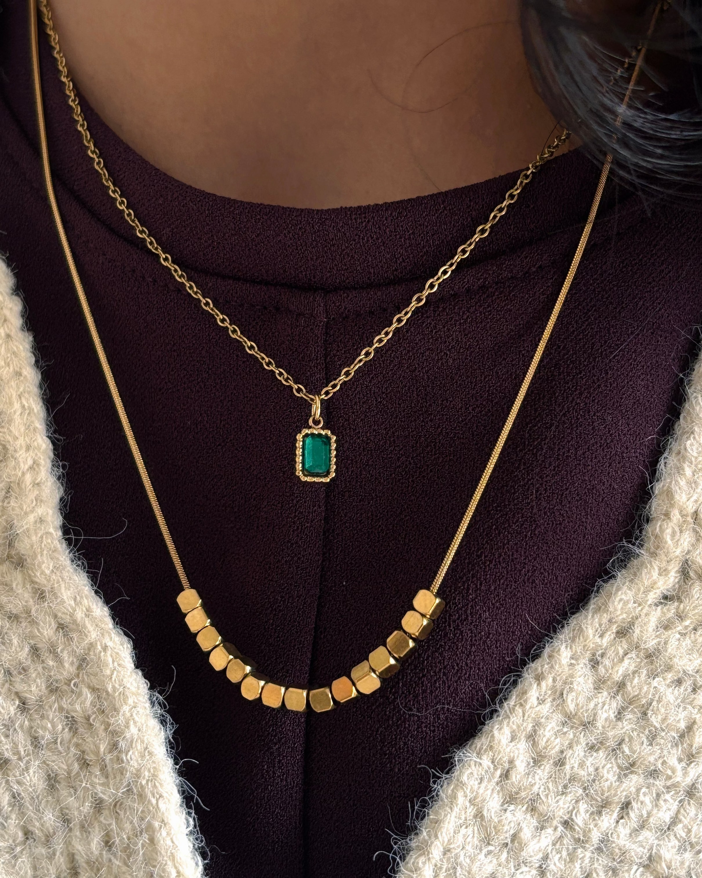 Emerald Layered Necklace