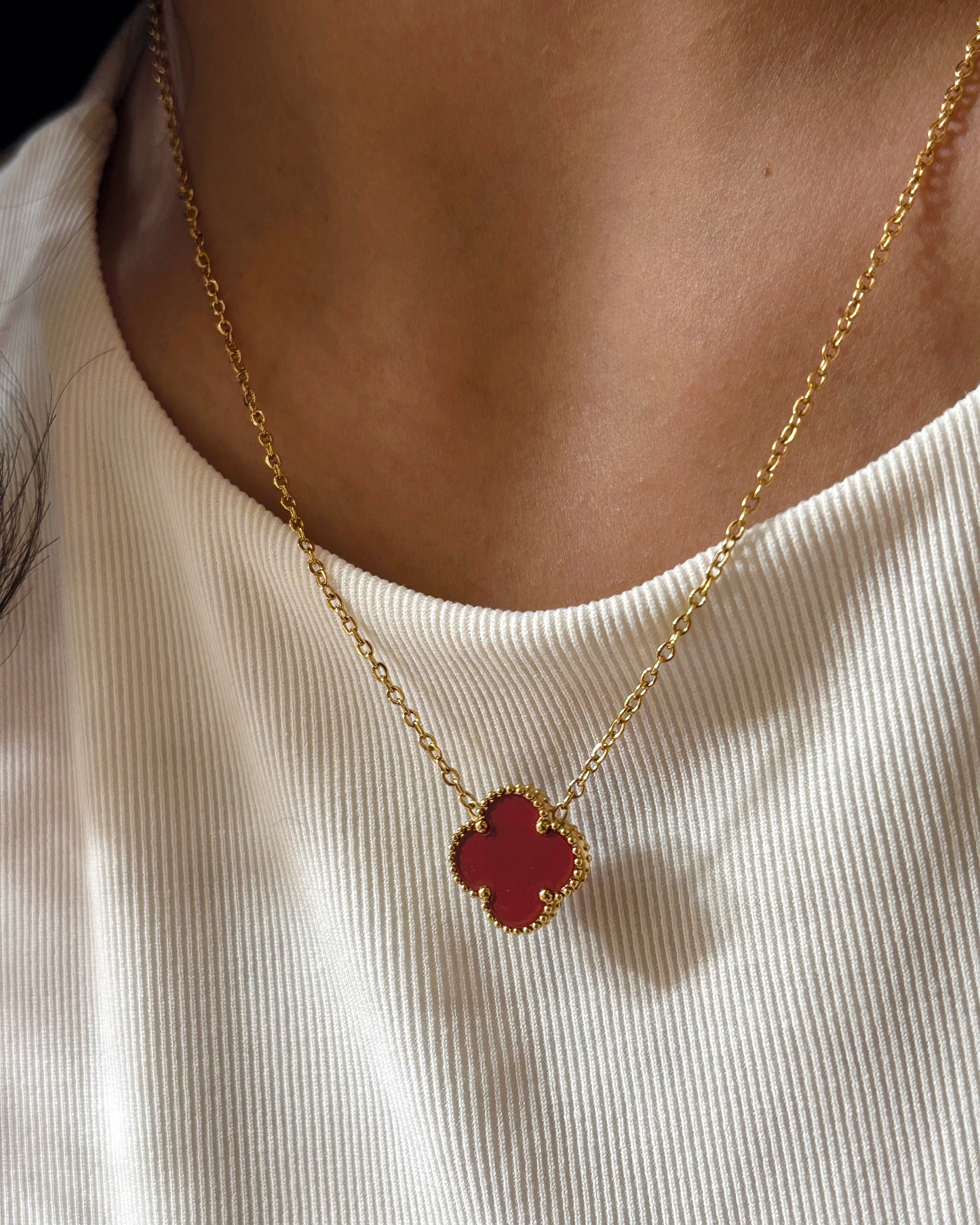 Autumn Clover Necklace